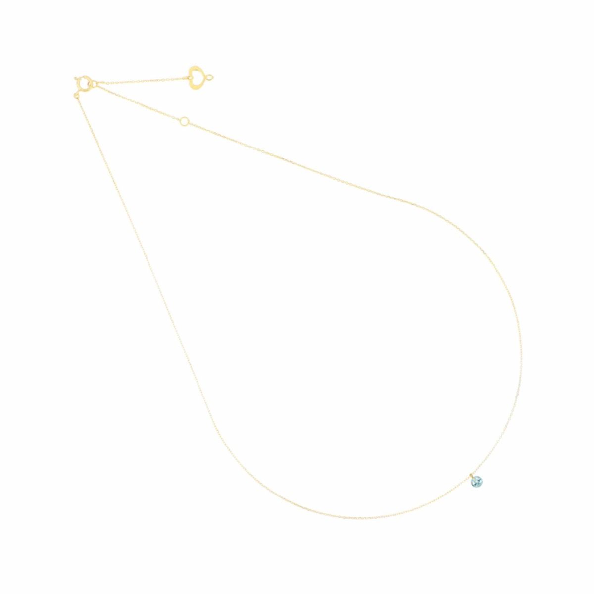 Maman et Sophie Girocollo Oro Giallo 18kt Pietra Nuda Azzurra GCNUD1TA