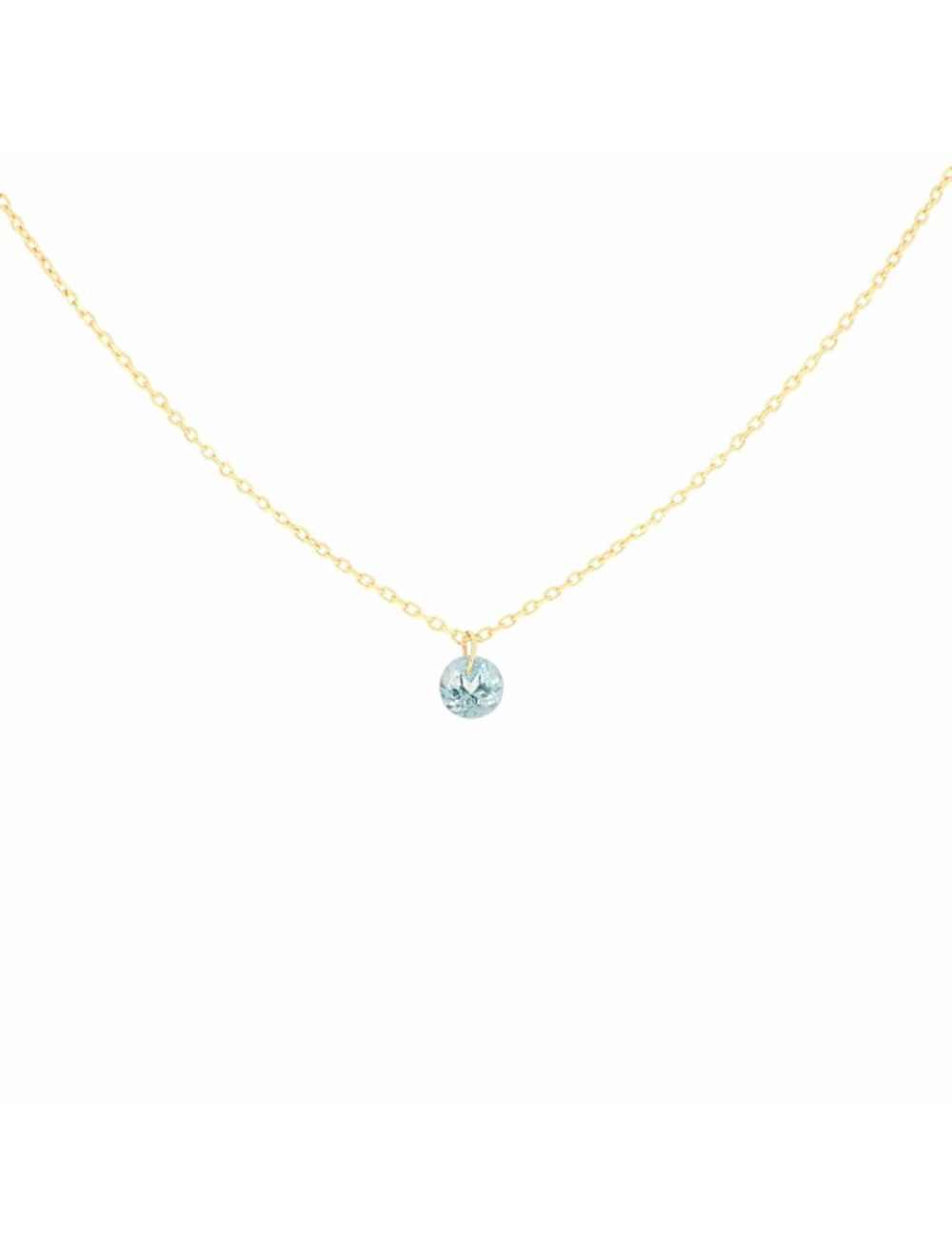 Maman et Sophie Girocollo Oro Giallo 18kt Pietra Nuda Azzurra GCNUD1TA