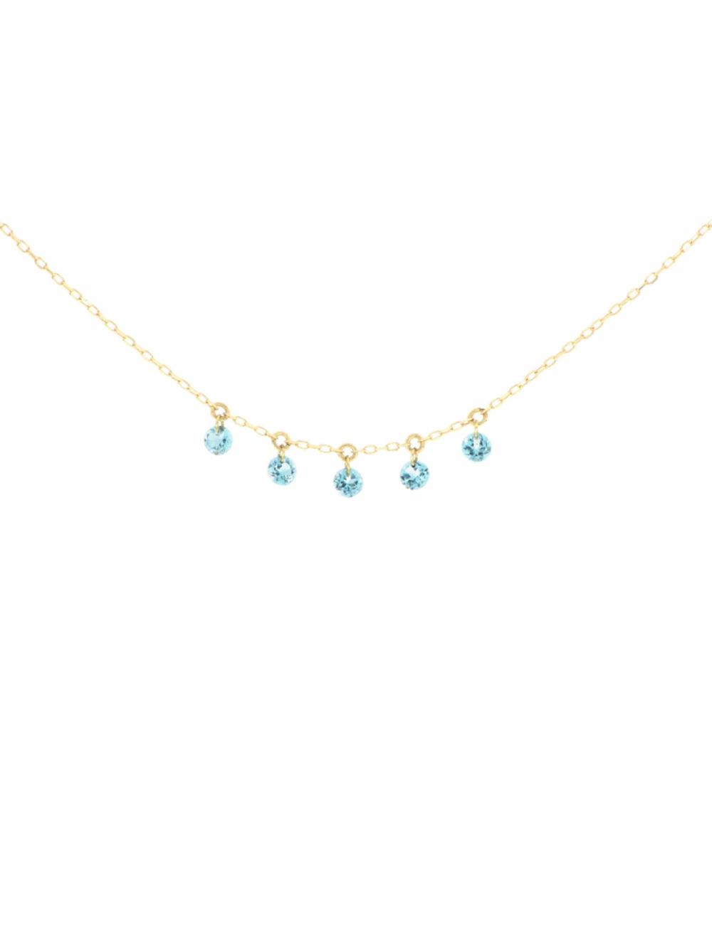 Maman et Sophie Girocollo Oro Giallo 18kt Pietre Nude Azzurre Multi GCNUD5TA