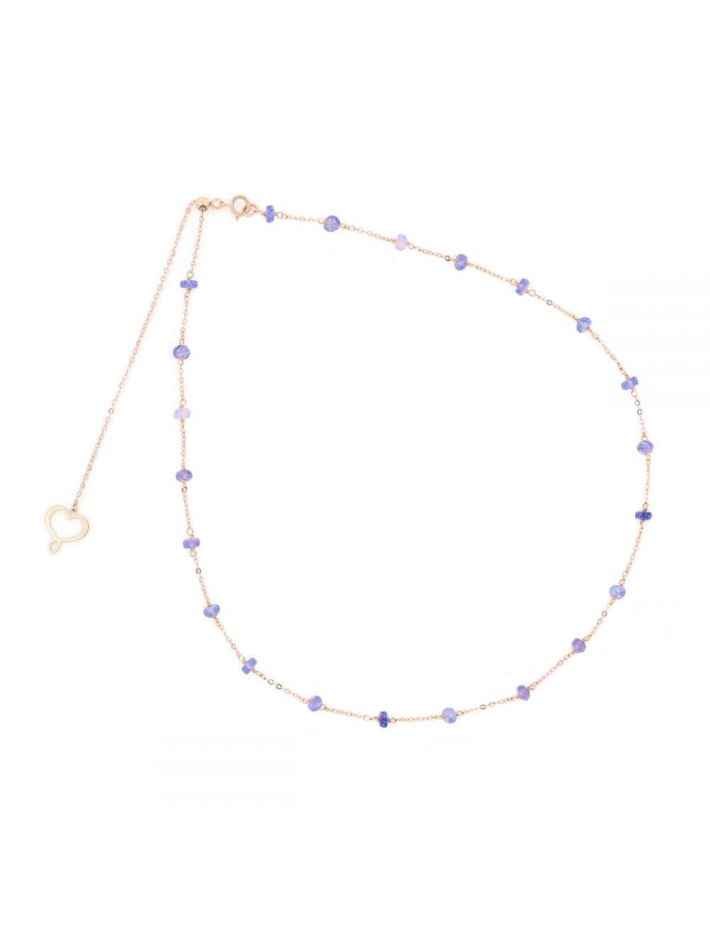  Maman et Sophie 18kt rose gold necklace with GHPTATA Tanzanites