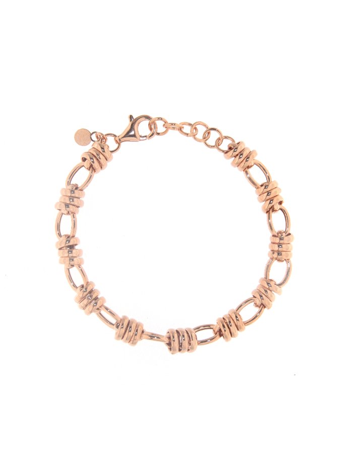 Alisei Milano Bracciale Rolò e Rondelle Medie - Rosato
