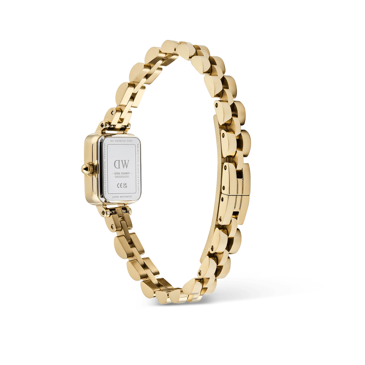 Daniel Wellington Quadro Mini Arch 3-link White Sunray Gold