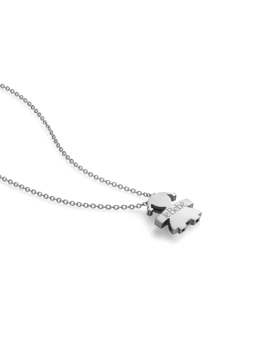 Le Bebè Collana I Tesorini Big Bimba Oro Bianco LBB903