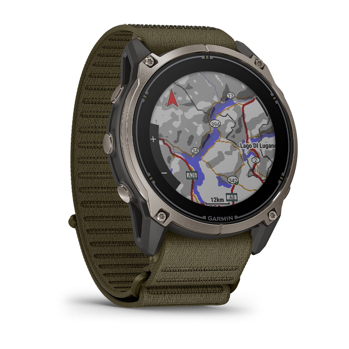 Garmin Enduro 4 51 MM, Solar, Titanio Cinturino ComfortFit Dark Olive