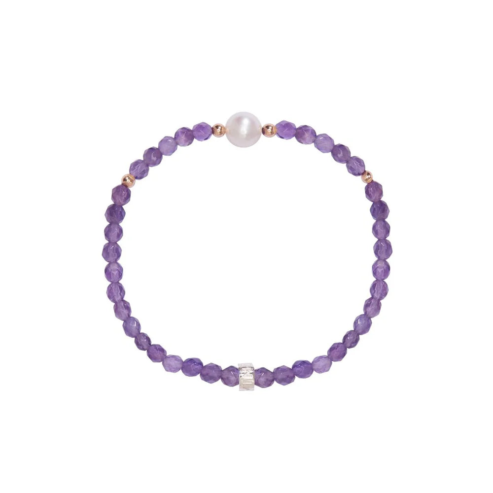Mimi Bracciale Ametista e Perle