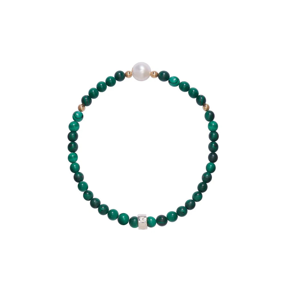 Mimi Bracciale Malachite e Perle
