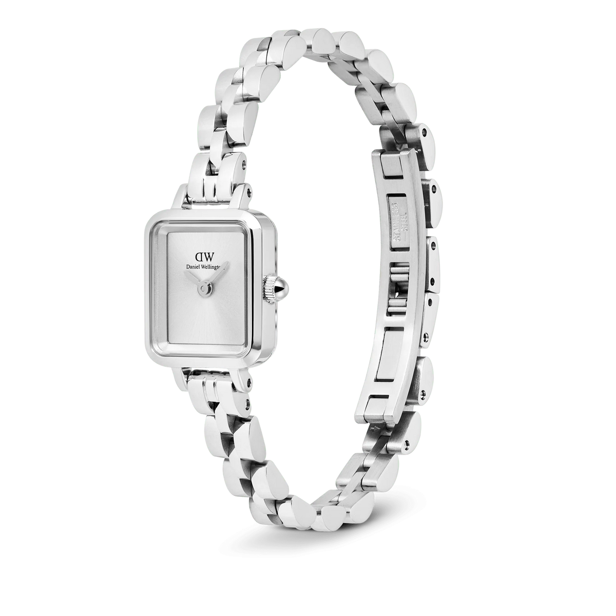 Daniel Wellington Quadro Mini Arch 3-link White Sunray Silver