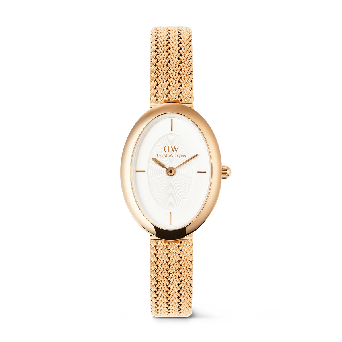 Daniel Wellington Juliette Braided Mesh White Sunray Rose Gold