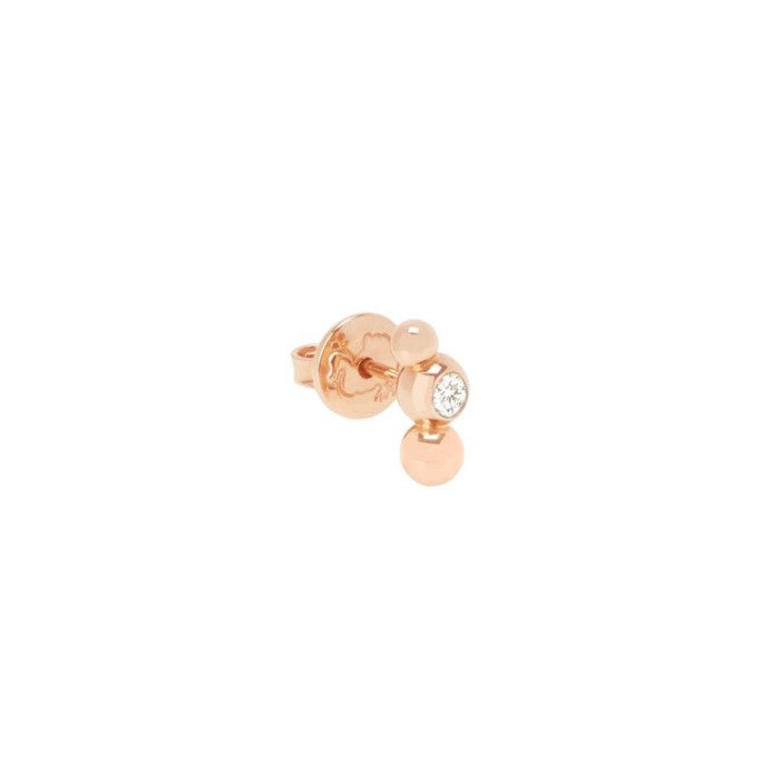  Dodo Single Bubble Earring in Rose Gold and White Diamond