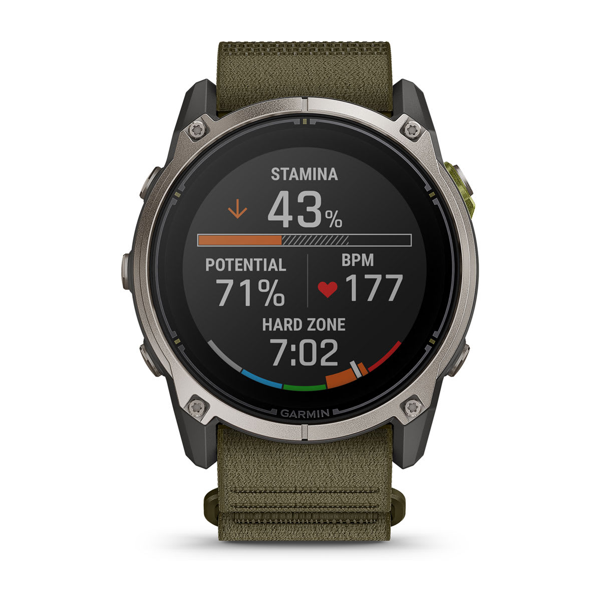 Garmin Enduro 4 51 MM, Solar, Titanio Cinturino ComfortFit Dark Olive