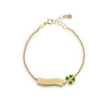  Le Bebè Fortuna Bracelet with Four-Leaf Clover and Yellow Gold Plate PMG027/B