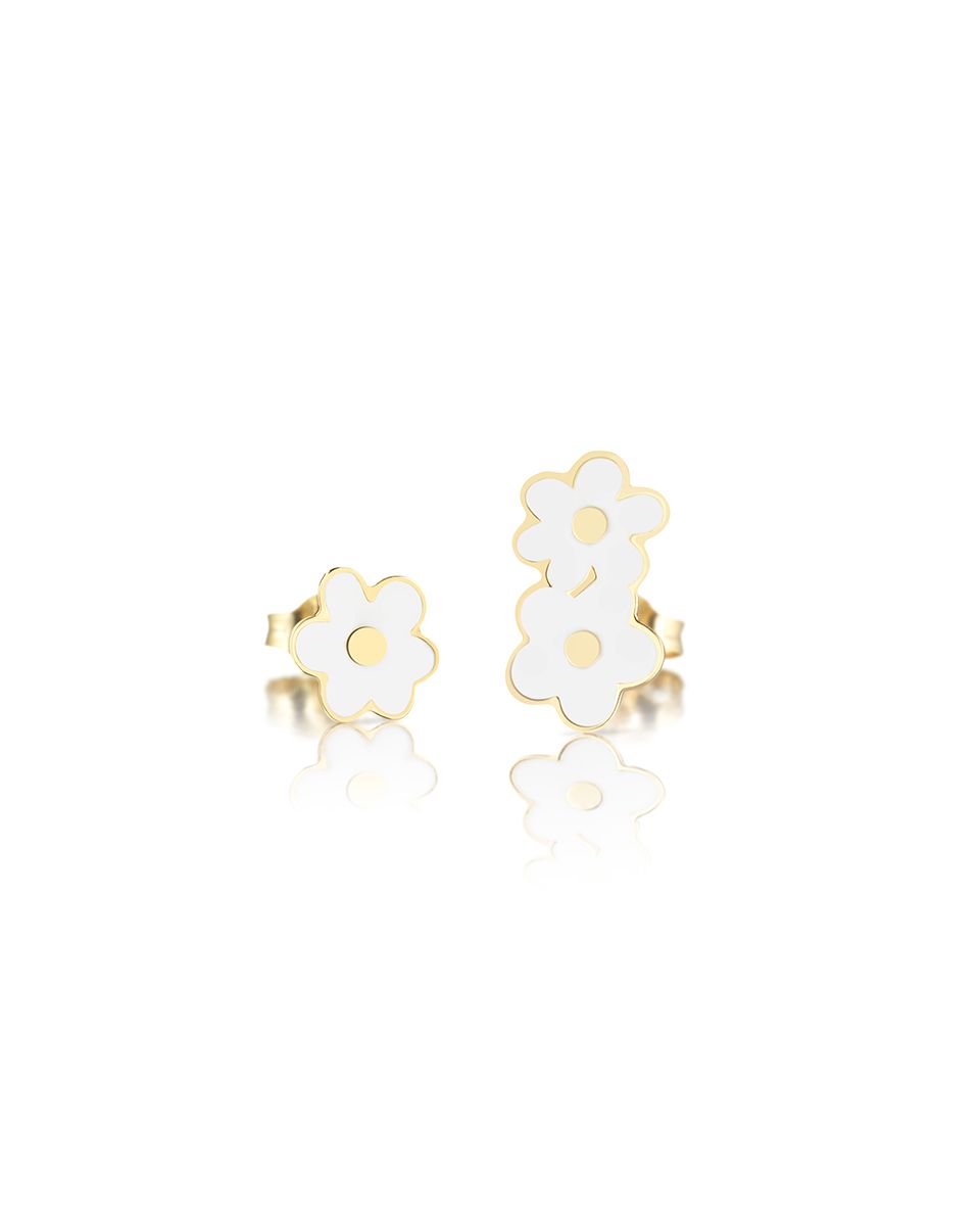 LeBebè TOYS Orecchini Oro Giallo Fiore PMG145