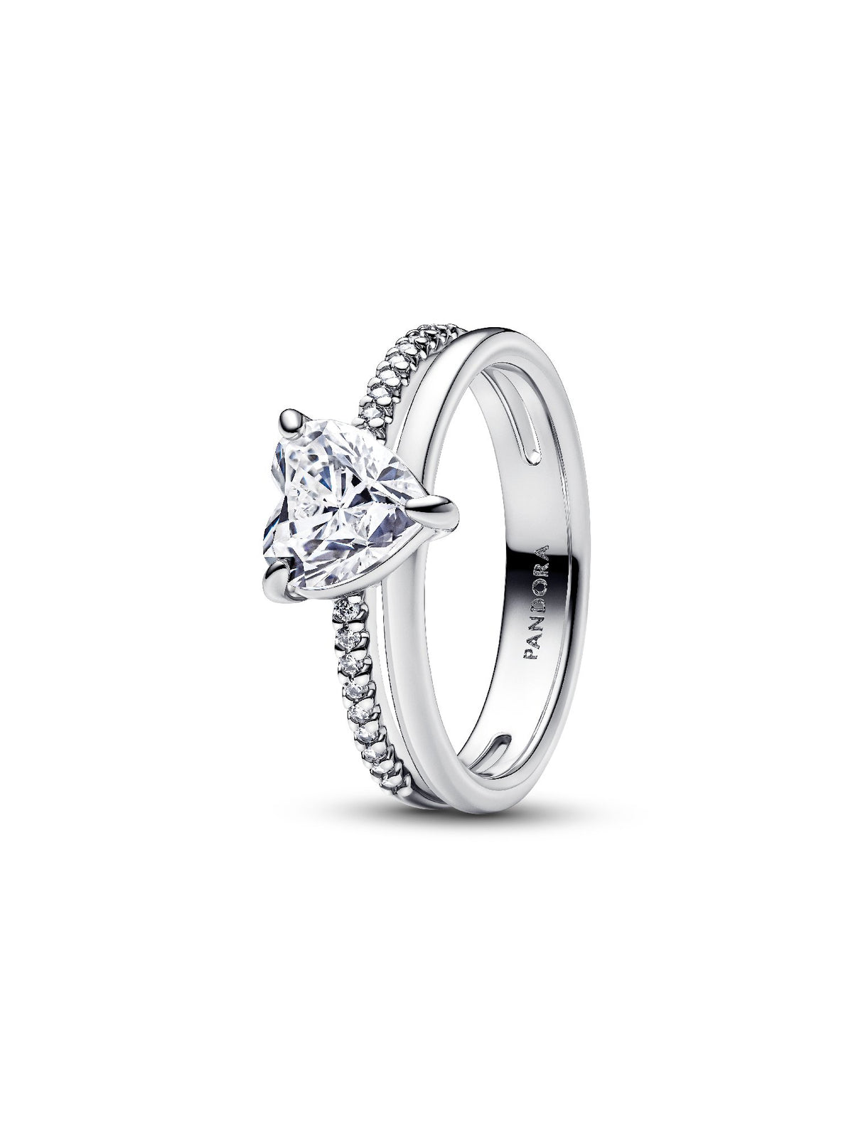 Pandora Anello Doppia Fascia con Cuore 193100C01