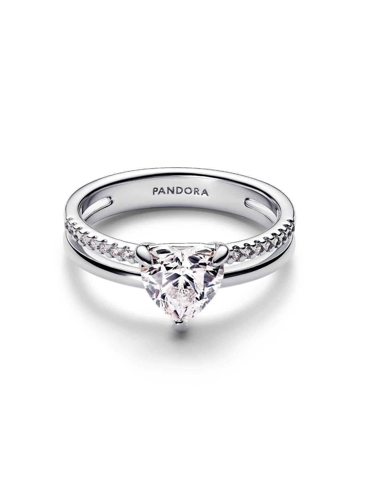 Pandora Anello Doppia Fascia con Cuore 193100C01