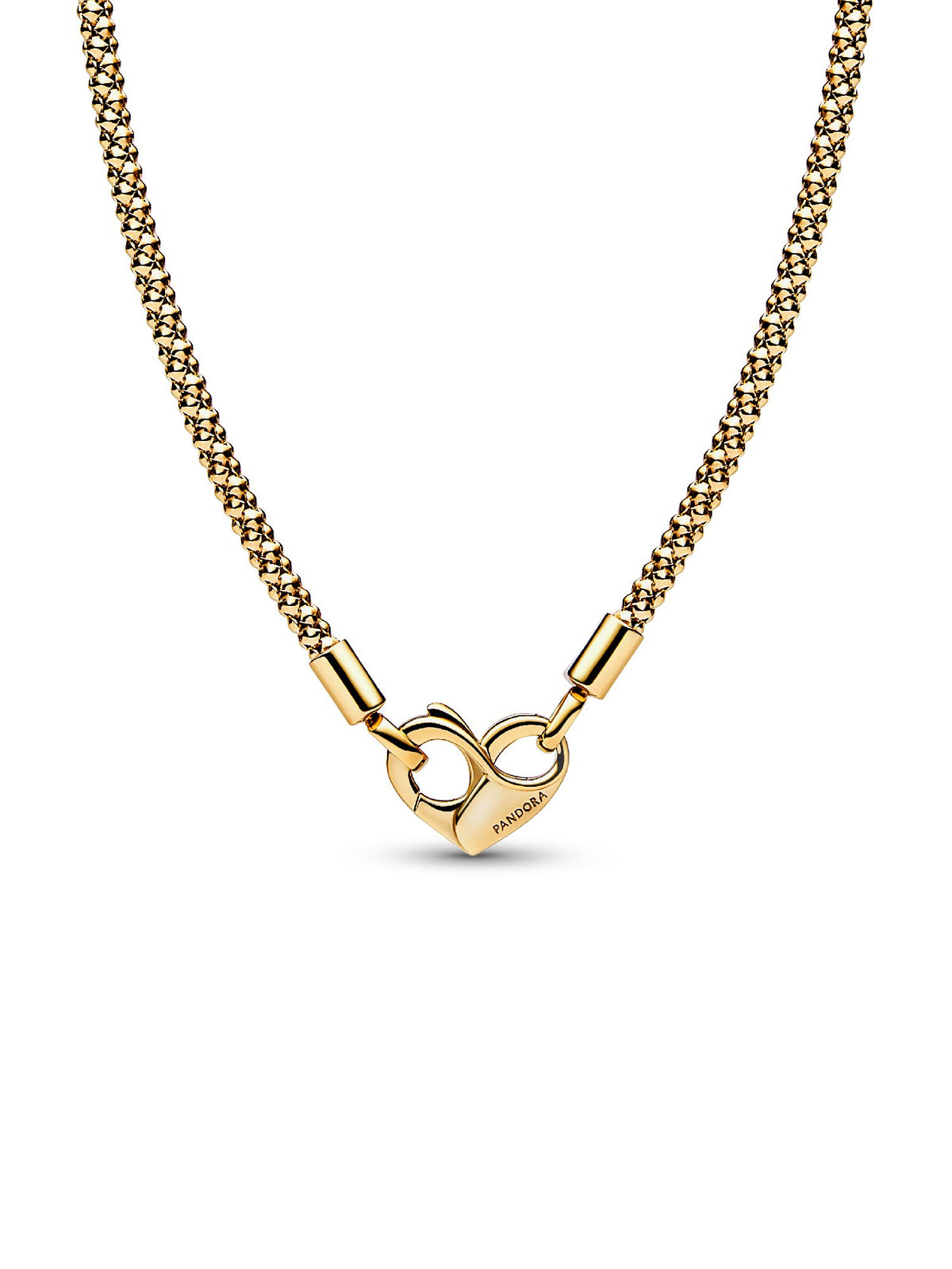 Pandora Collana Maglia Geometrica con Chiusura Moschettone a Cuore 362451C00