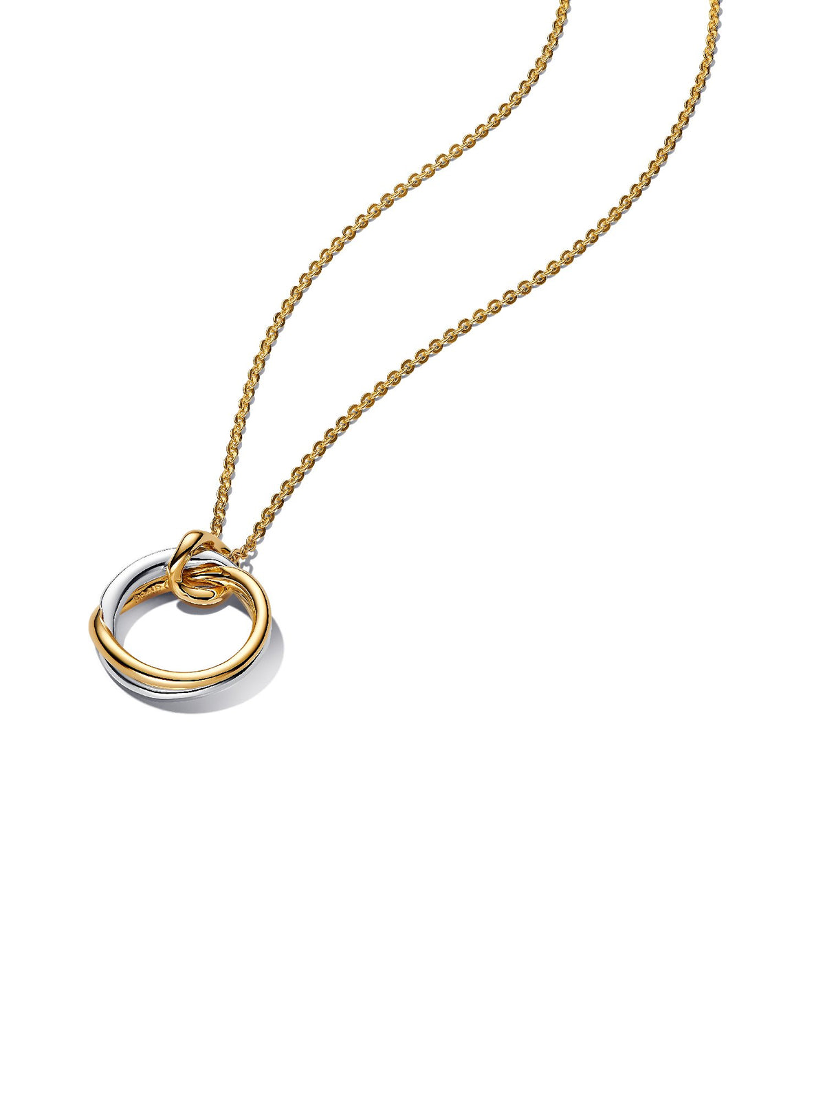 Pandora Collana Cerchio Fascia Intrecciata Bicolore 363882C00