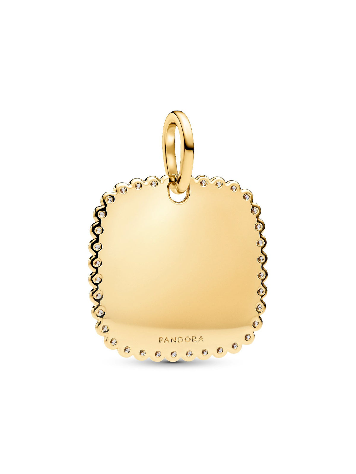 Pandora Charm Pendente Medaglia Quadrata Luminosa da incidere 364009C01