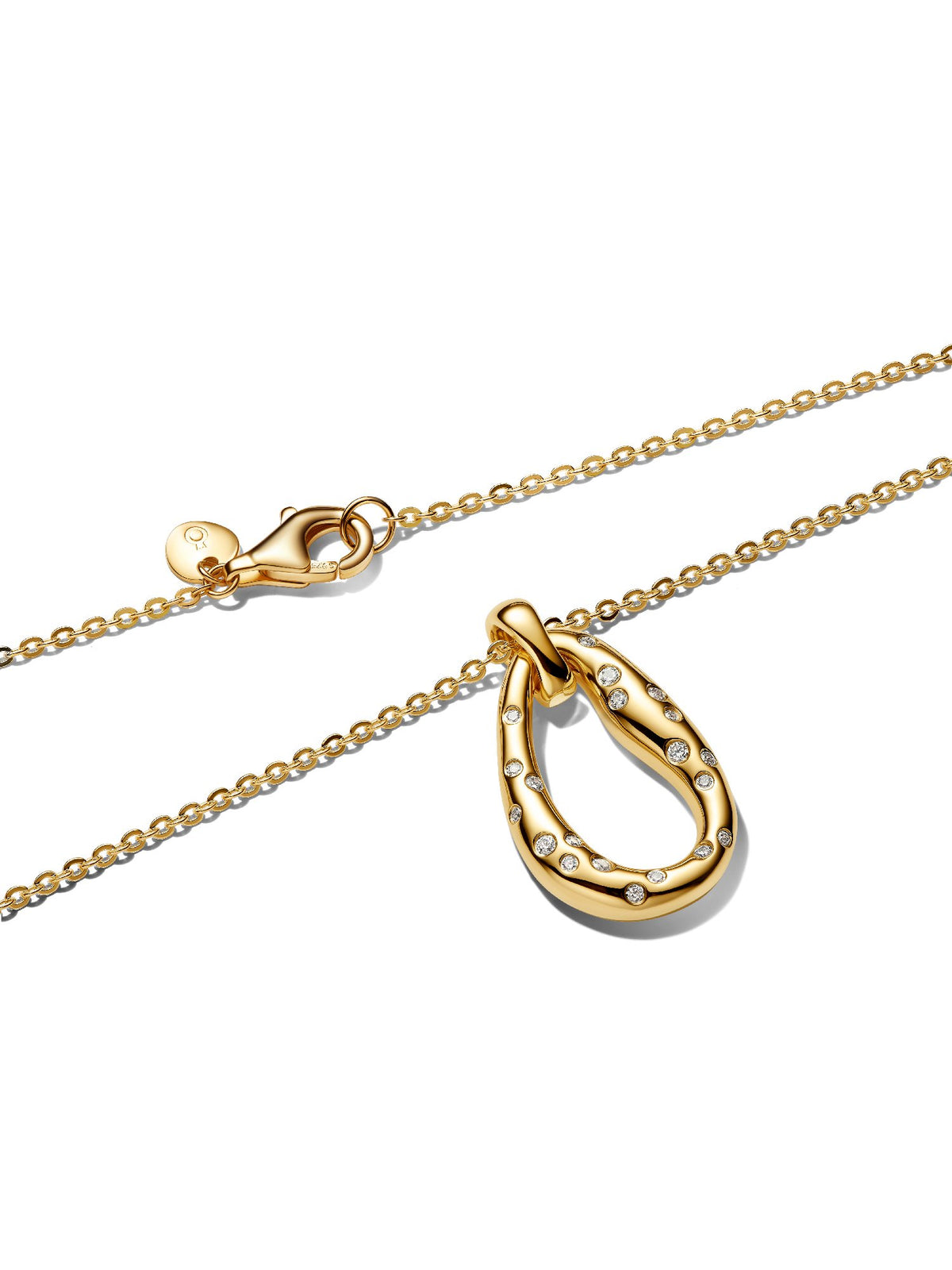 Pandora Collana Ovale Linea Sinuosa con Pietre Luminose 364666C01