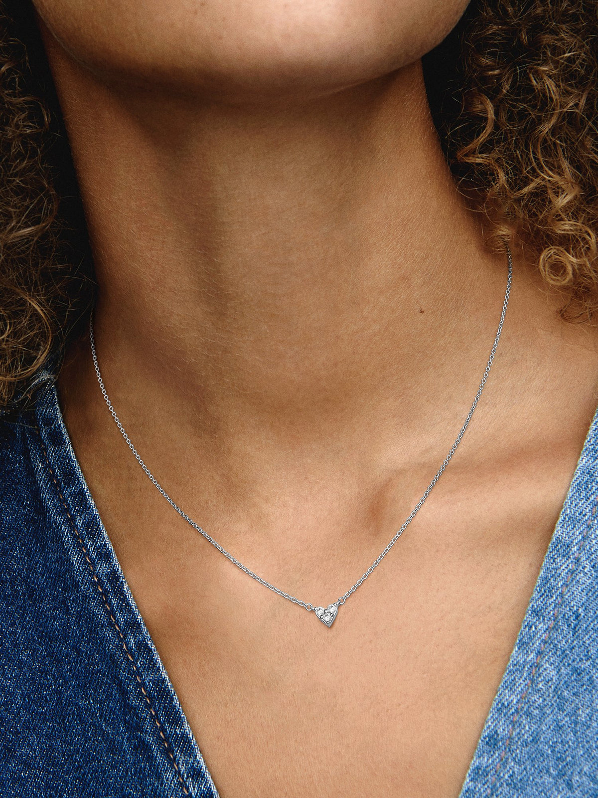 Pandora Collana Cuore con Tre Pietre 393014C01