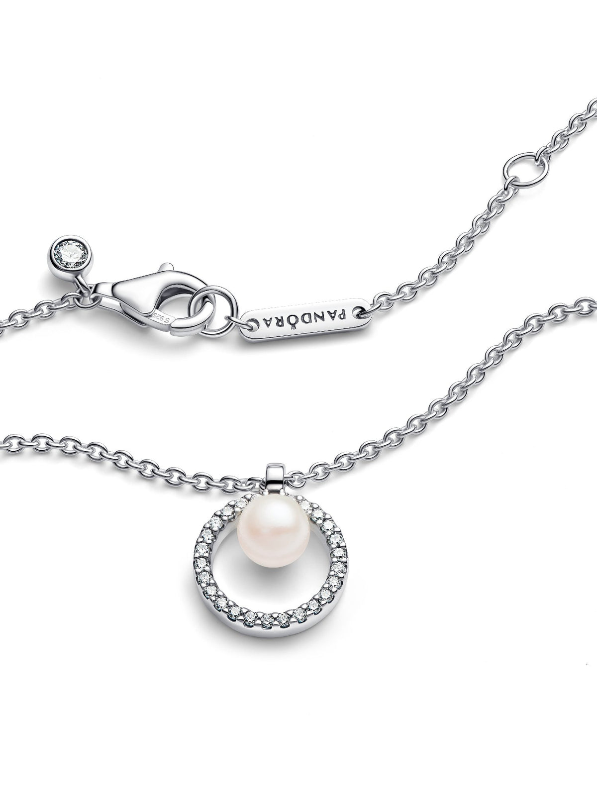 Pandora Collana con Perla d’Acqua Dolce Coltivata e Pavè 393165C01