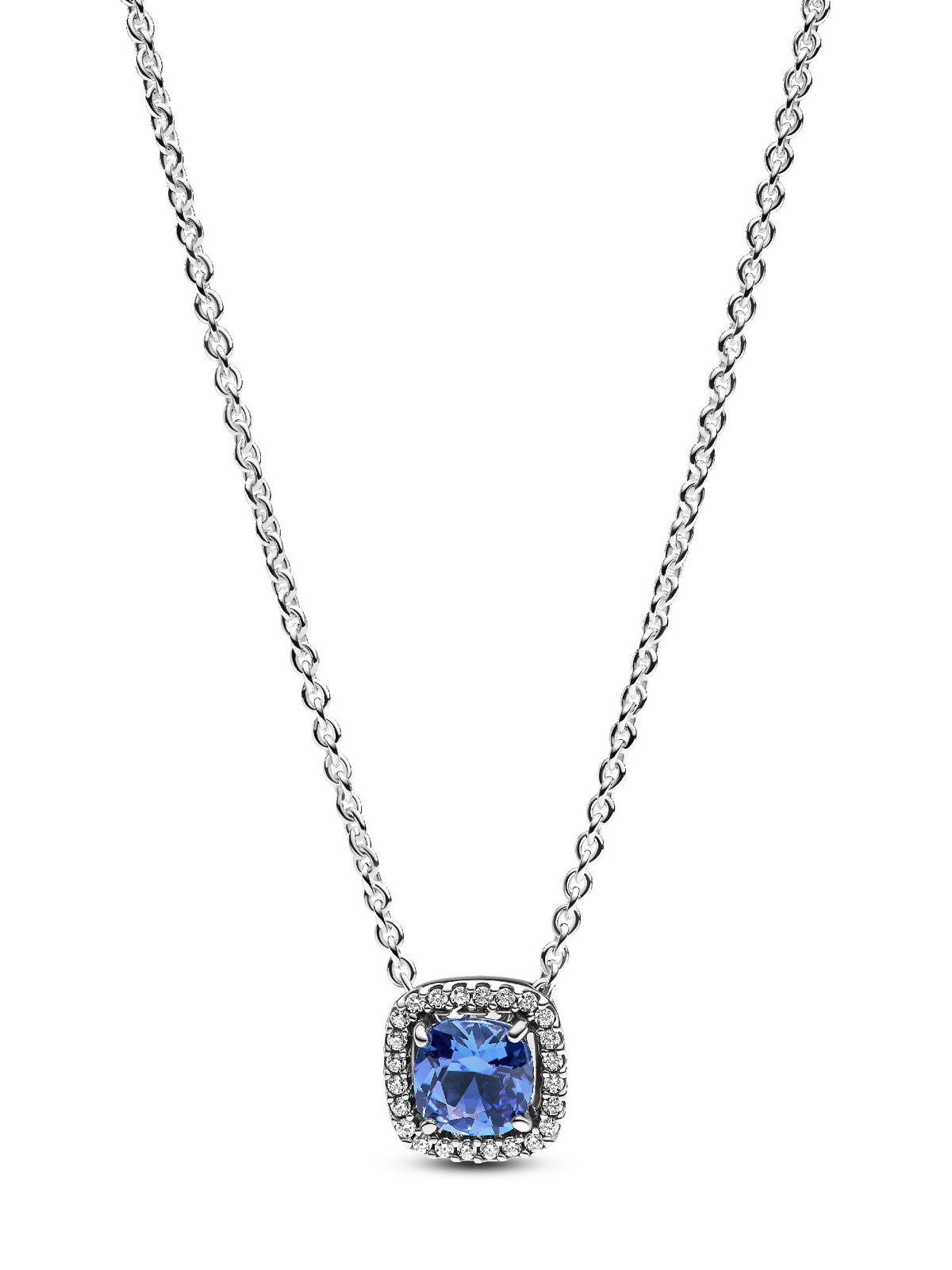 Pandora Collana Punto Luce Quadrato Blu 393560C01