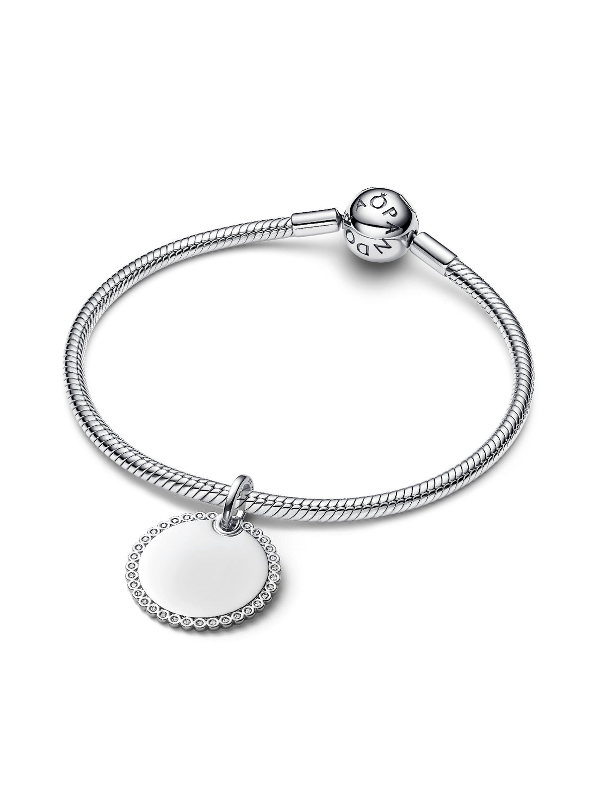 Pandora Pendente Medaglia Luminosa da incidere 394007C01