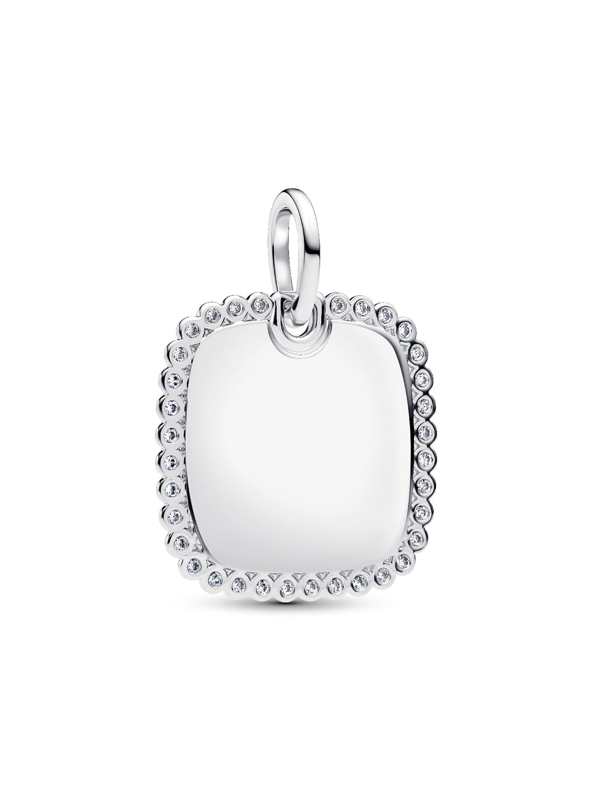 Pandora Pendente Medaglia Quadrata Luminosa da incidere 394009C01