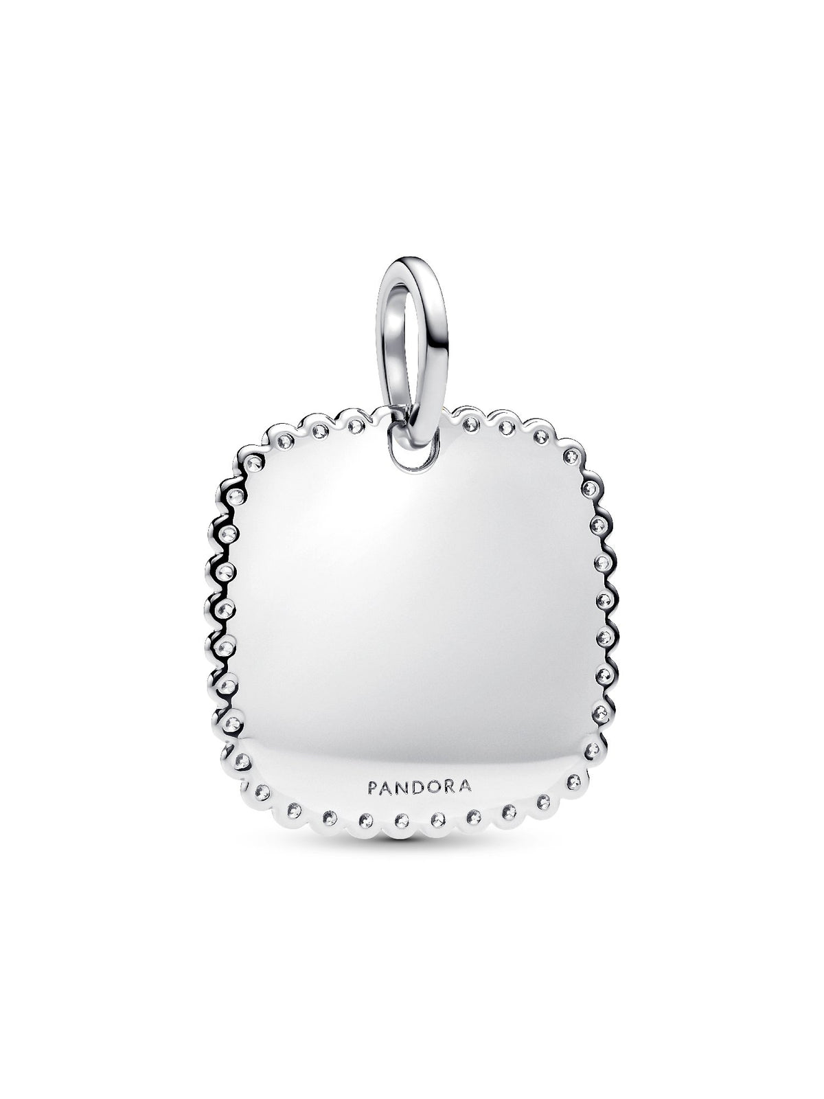 Pandora Pendente Medaglia Quadrata Luminosa da incidere 394009C01