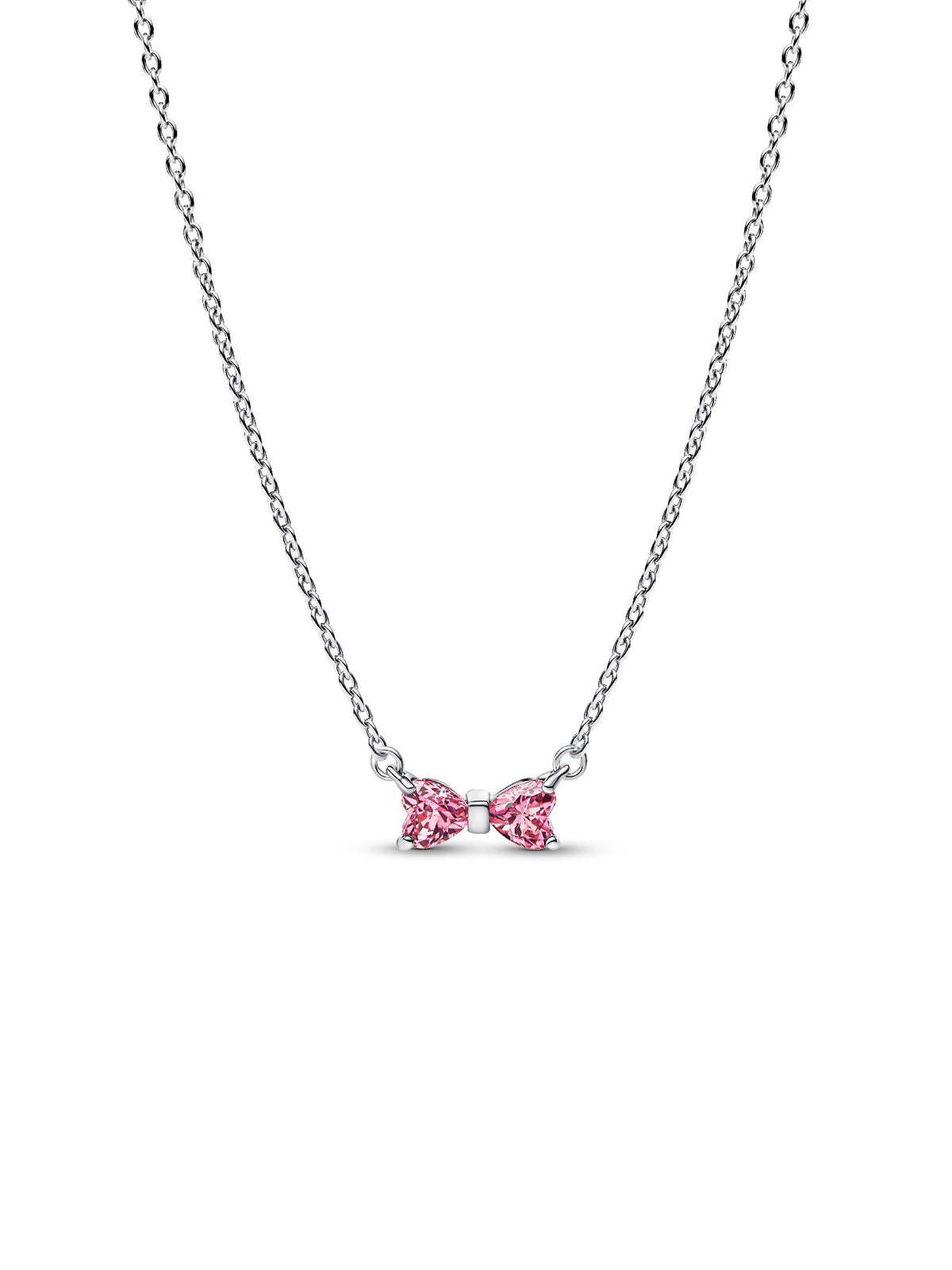 Pandora Collana Fiocco Luminoso Rosa 394235C01