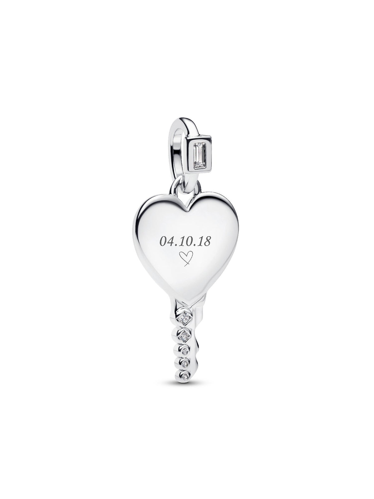 Pandora Charm Pendente Chiave a Cuore da incidere 394353C01