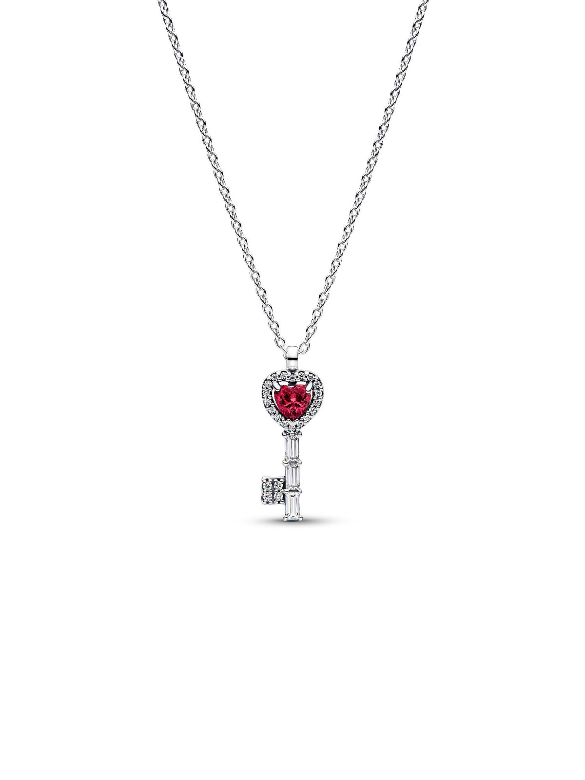 Pandora Collana Chiave con Cuore Rosso 394392C01
