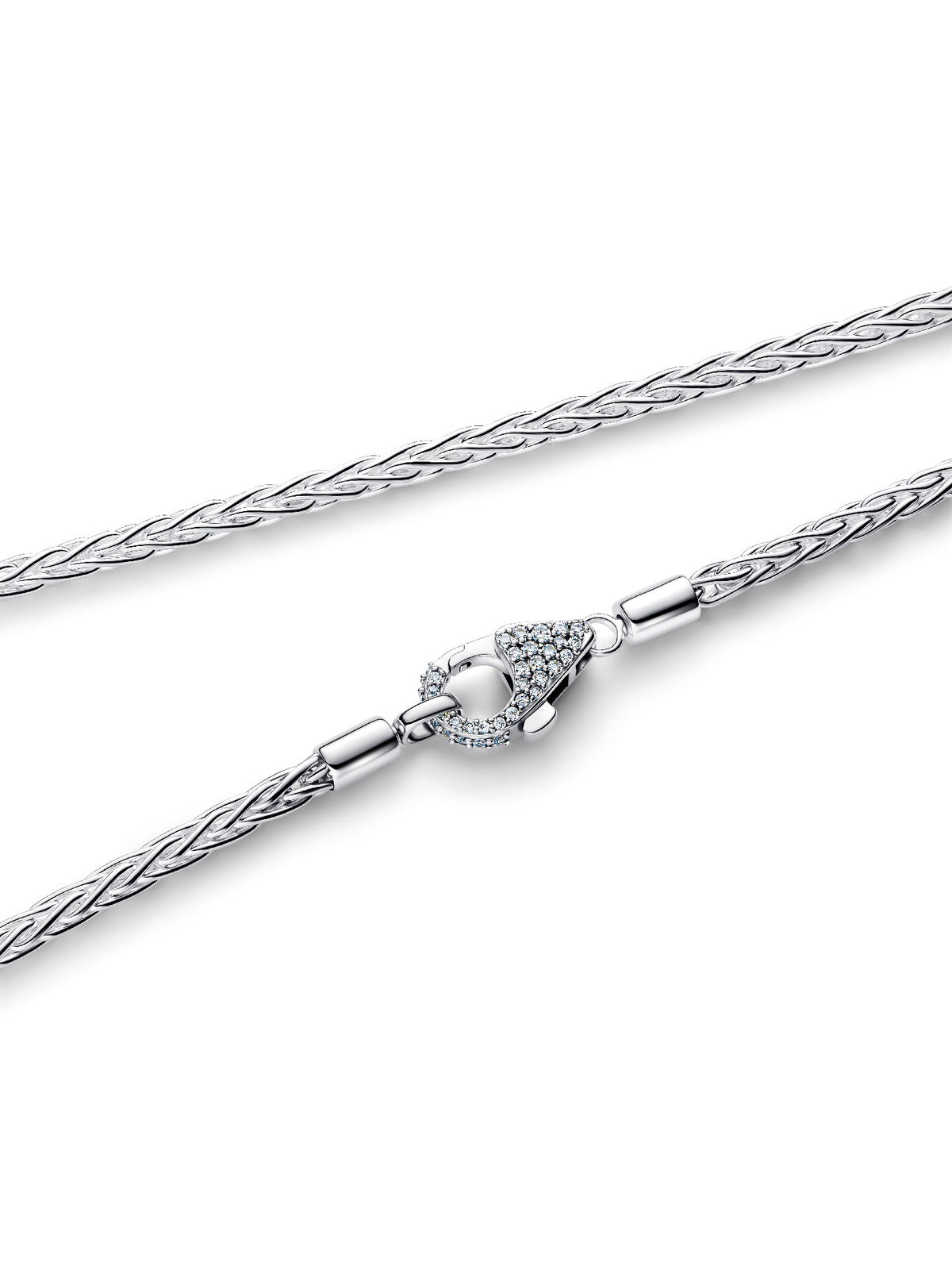 Pandora Collana Maglia Coda di Volpe con Chiusura Pavè 394463C01