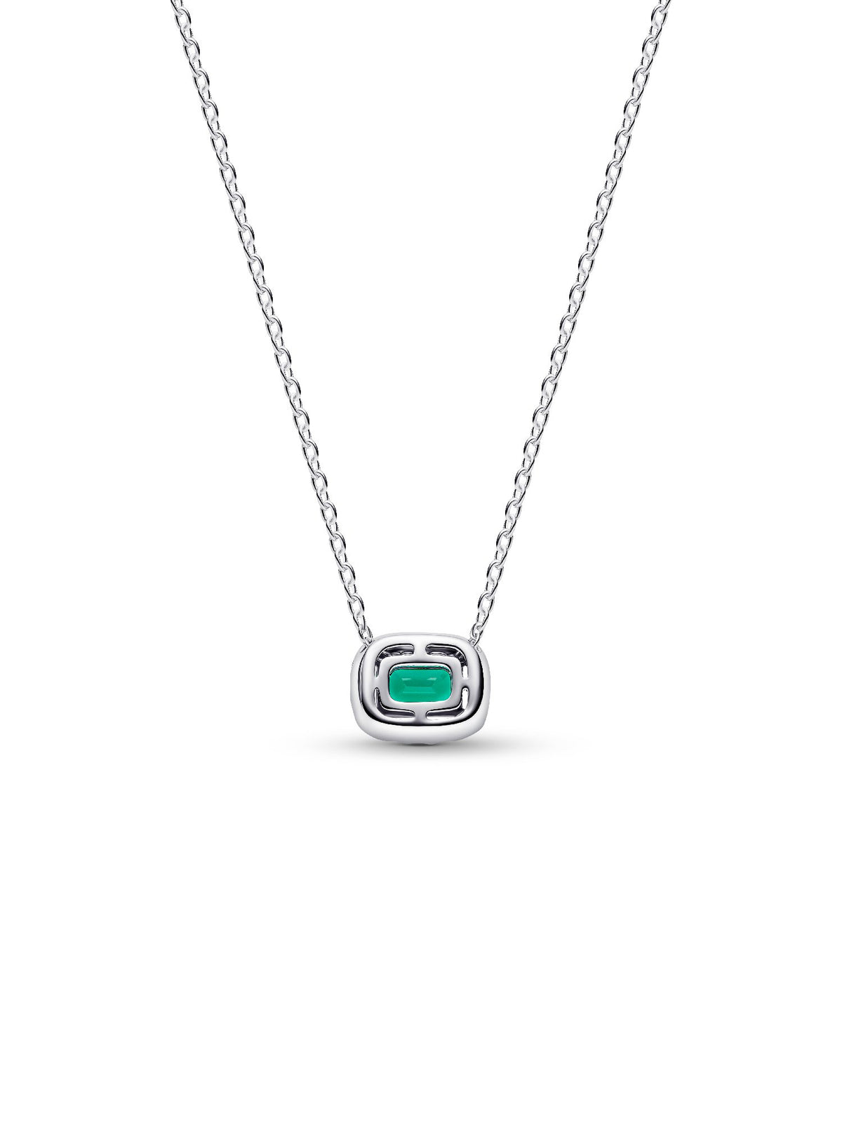 Pandora Collana Punto Luce Rettangolo Verde 394503C01