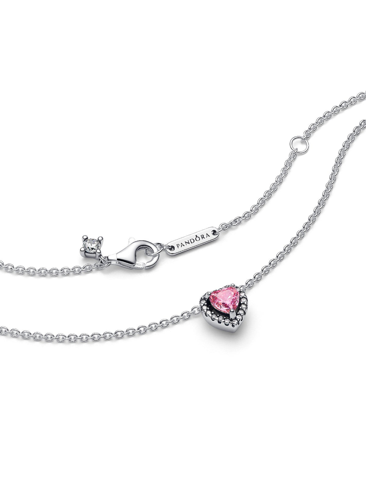 Pandora Collana Cuore in Rilievo Rosa 398425C02
