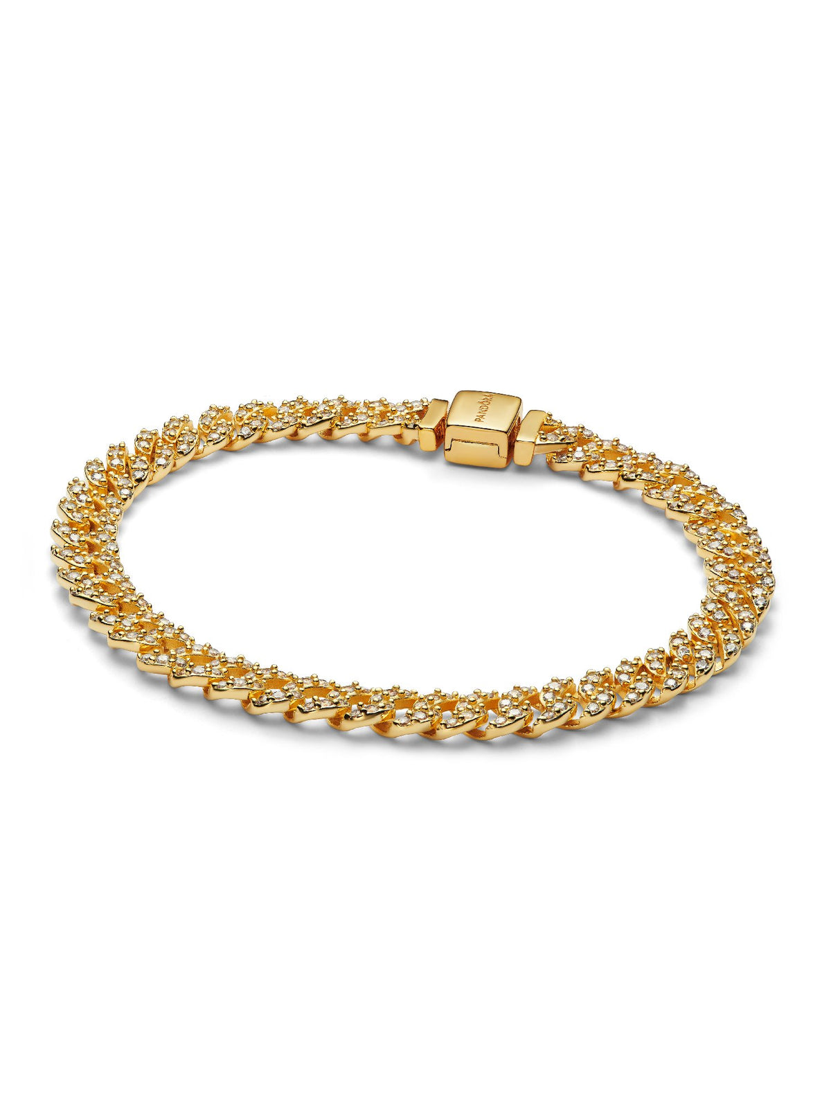 Pandora Bracciale Catena Maglia Cubana Pavè 563008C01