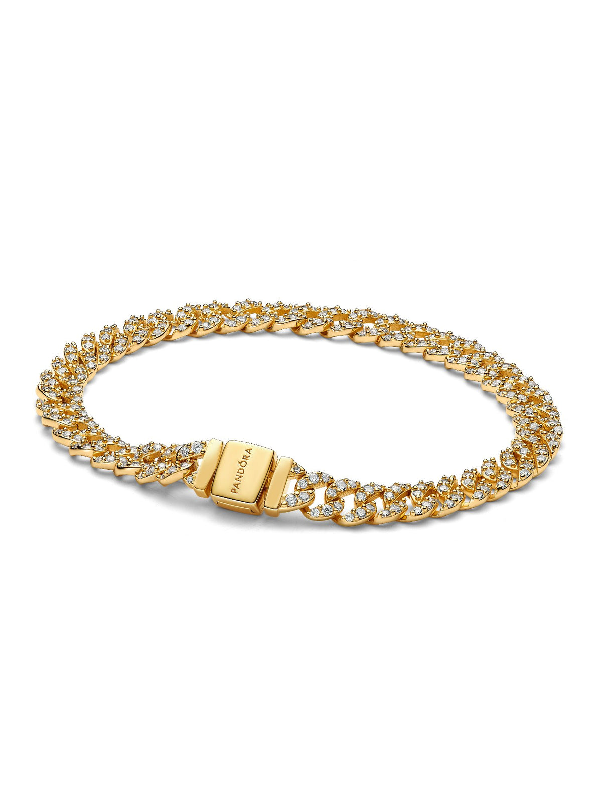 Pandora Bracciale Catena Maglia Cubana Pavè 563008C01