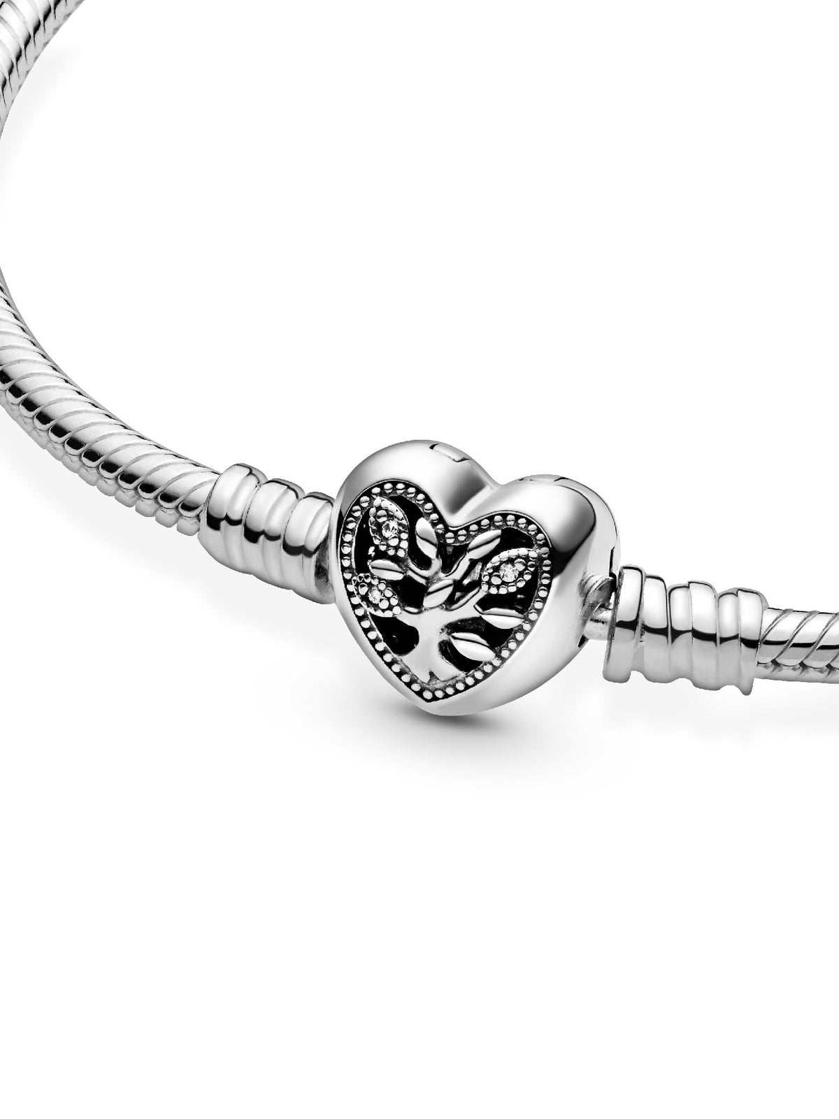 Pandora Bracciale Moments con Chiusura a Cuore albero della Famiglia 598827C01