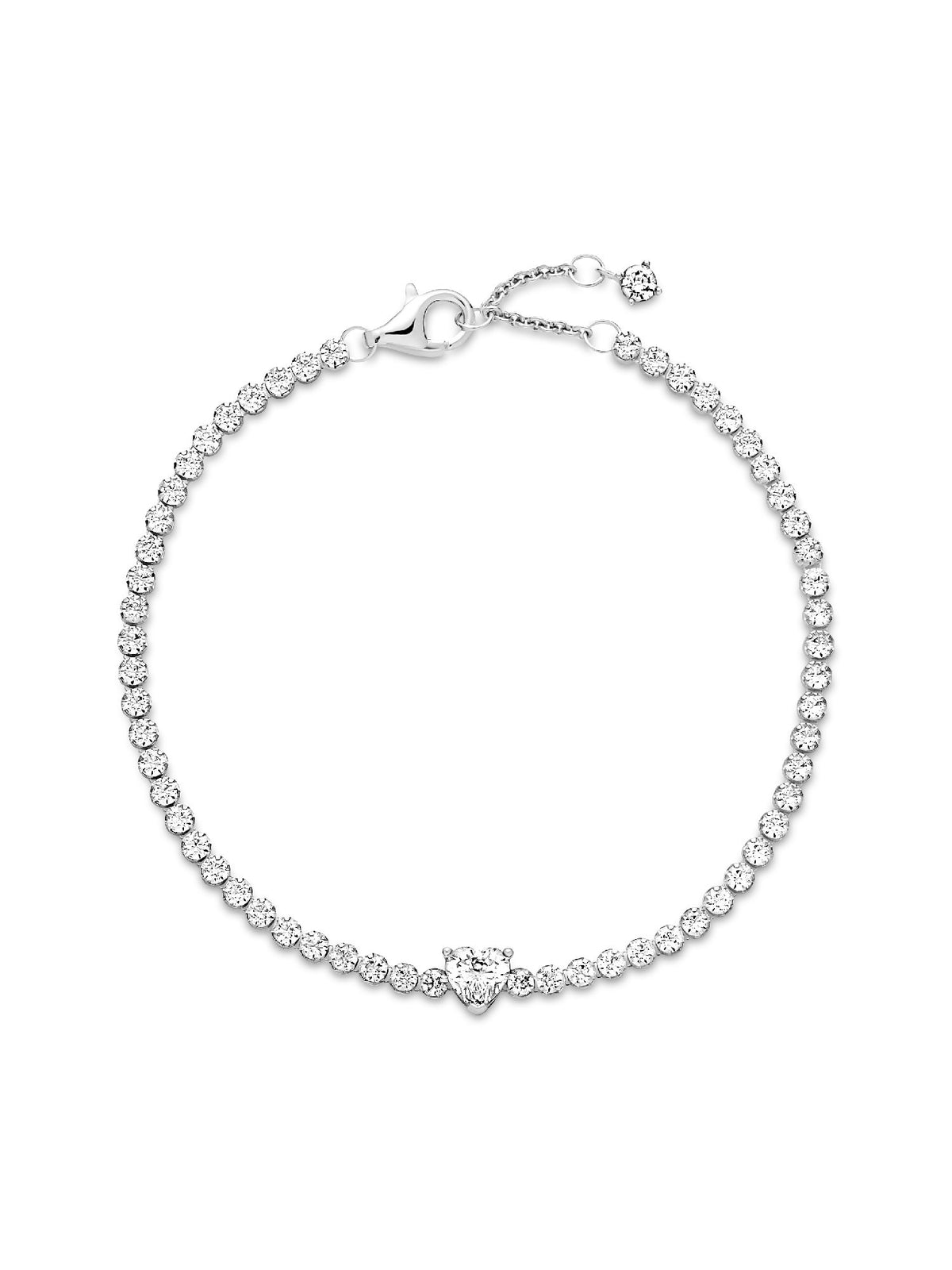 Pandora Bracciale Tennis con Cuore in rilievo 590041C01