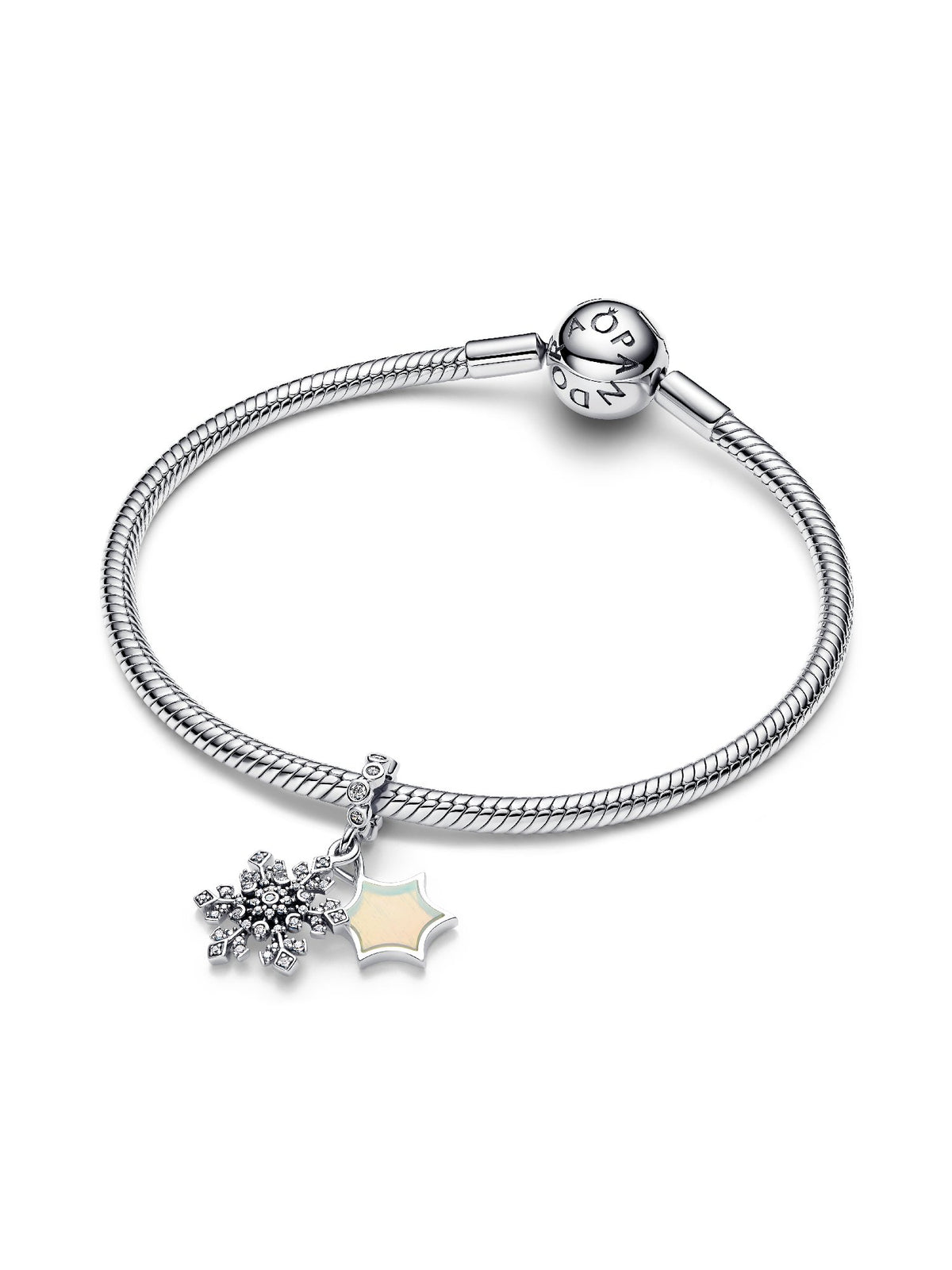 Pandora Charm Pendente Doppio Fiocco di Neve e Stella 794142C01