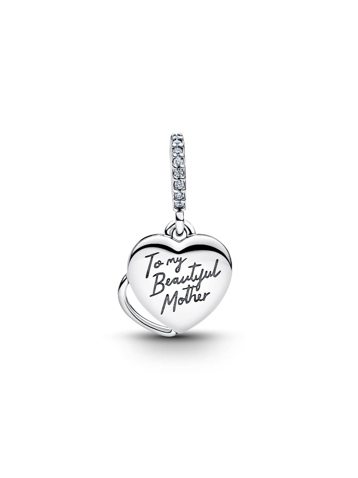 Pandora Charm Pendente Doppio Cuore Mamma Sei Bellissima 794456C01