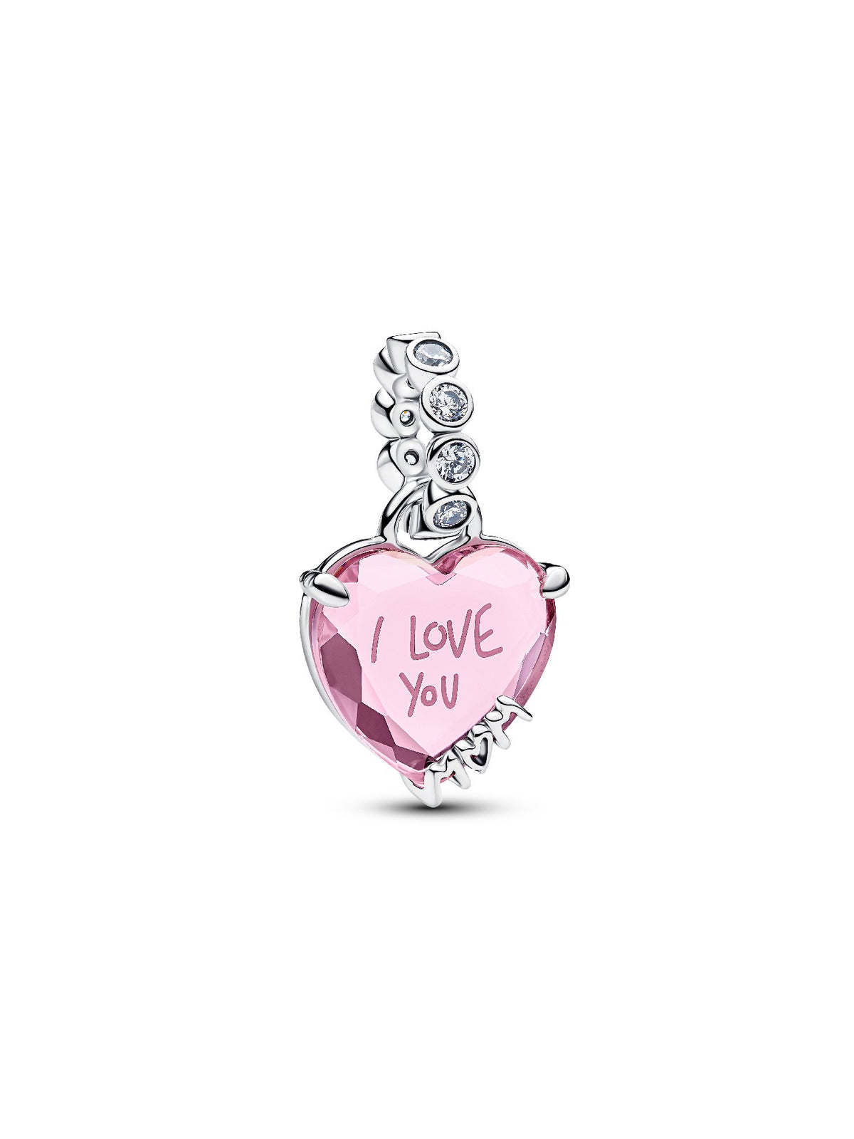 Pandora Charm Pendente Cuore Rosa Ti Voglio Bene Mamma 794464C01