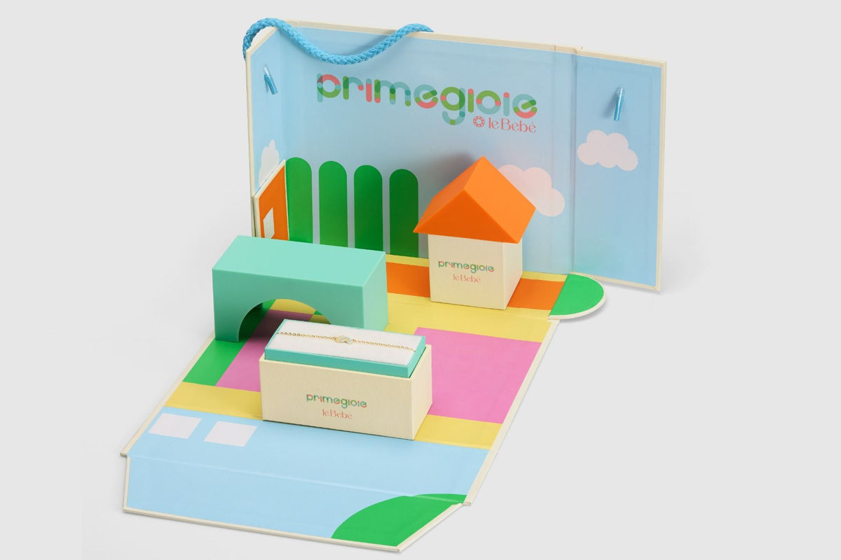 Le Bebè Primegioie Orecchini Oro Giallo Fortuna Stella e Cuore PMG056