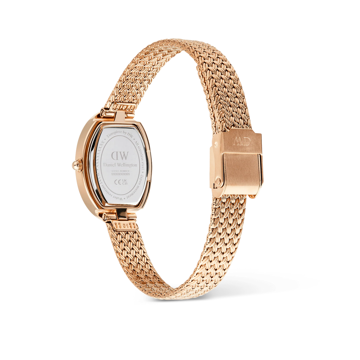 Daniel Wellington Juliette Braided Mesh White Sunray Rose Gold