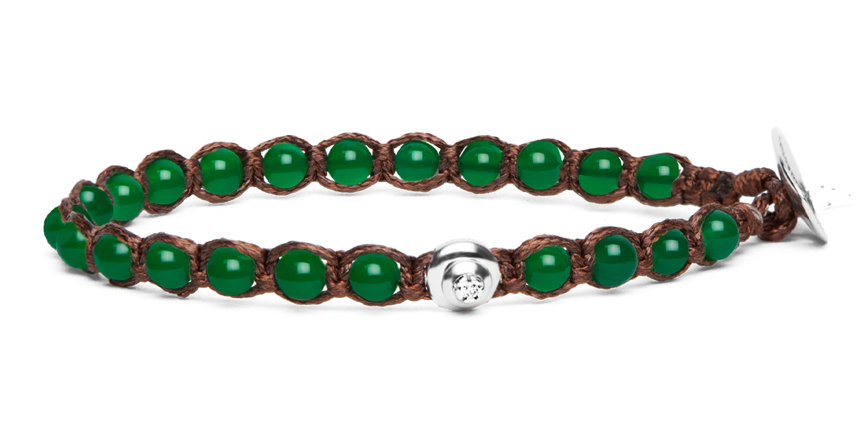 Tamashii Bracciale Essenza BHS907-12 Agata Verde