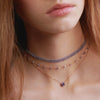  Maman et Sophie 18kt rose gold necklace with GHPTATA Tanzanites