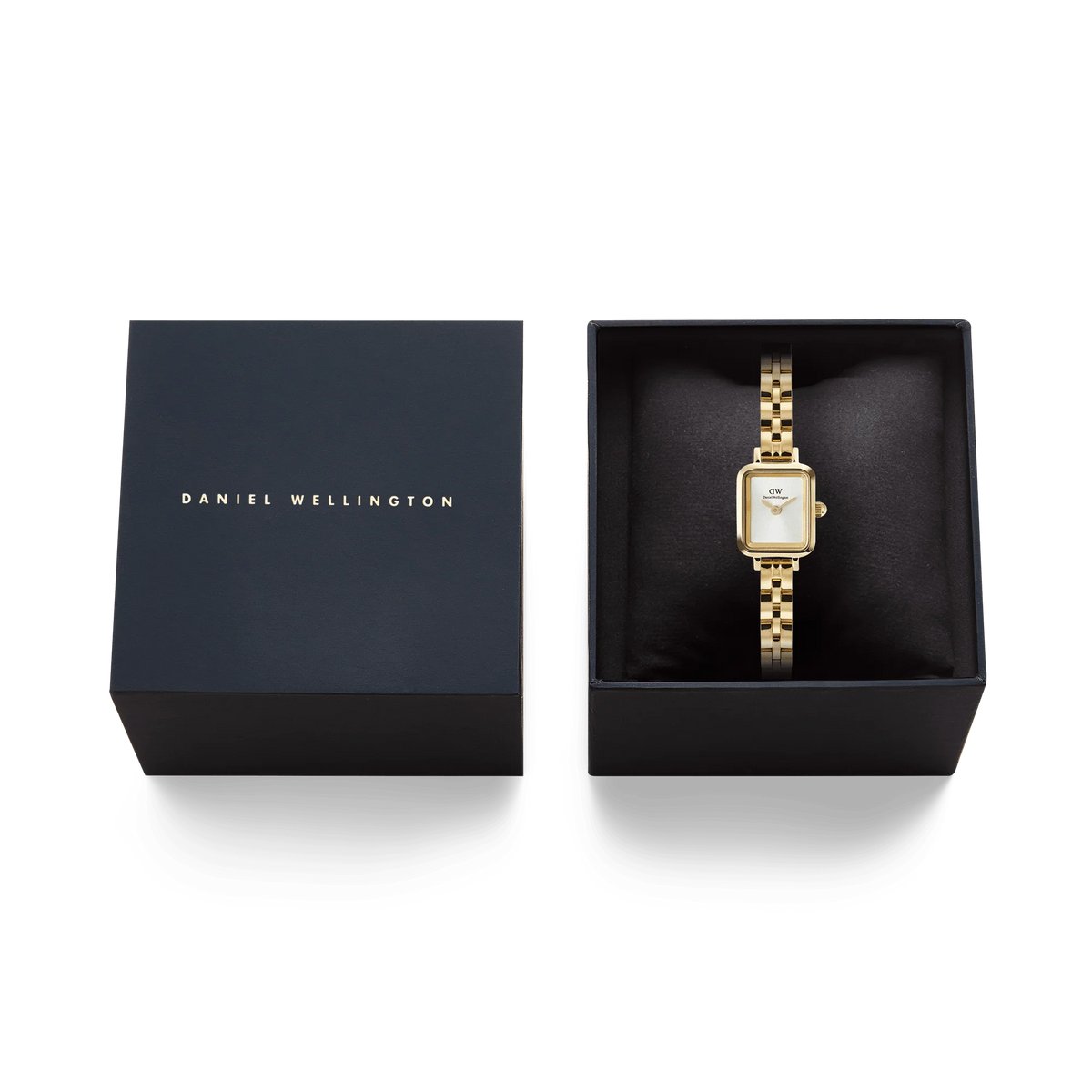 Daniel Wellington Quadro Mini Arch 3-link White Sunray Gold