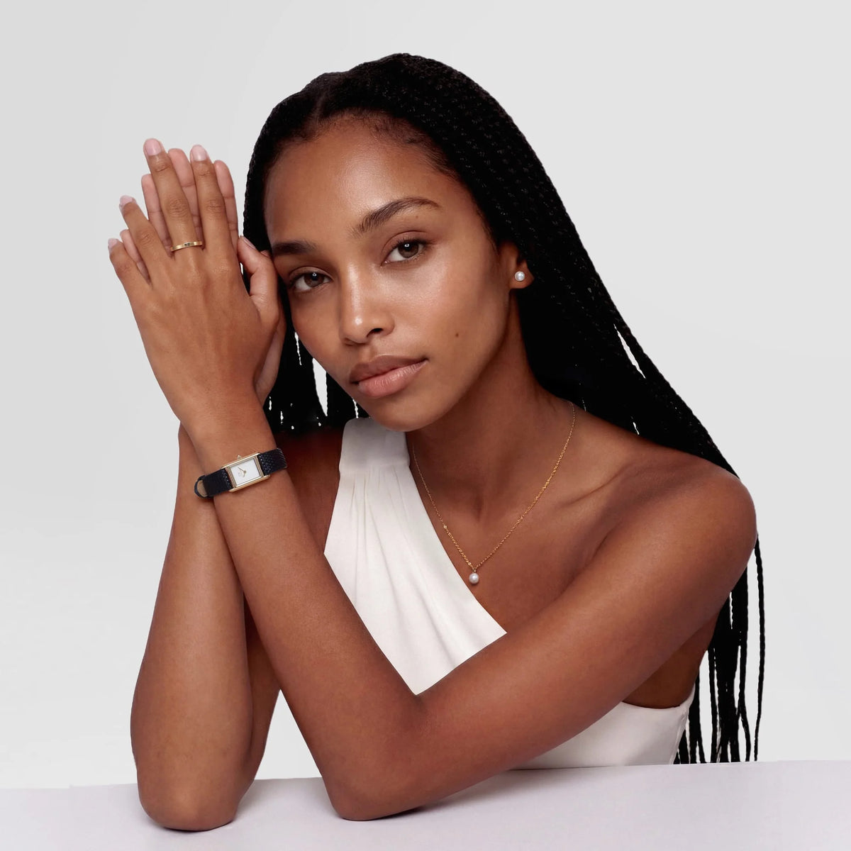 Daniel Wellington Petite St Mawes 28 Rose Gold White