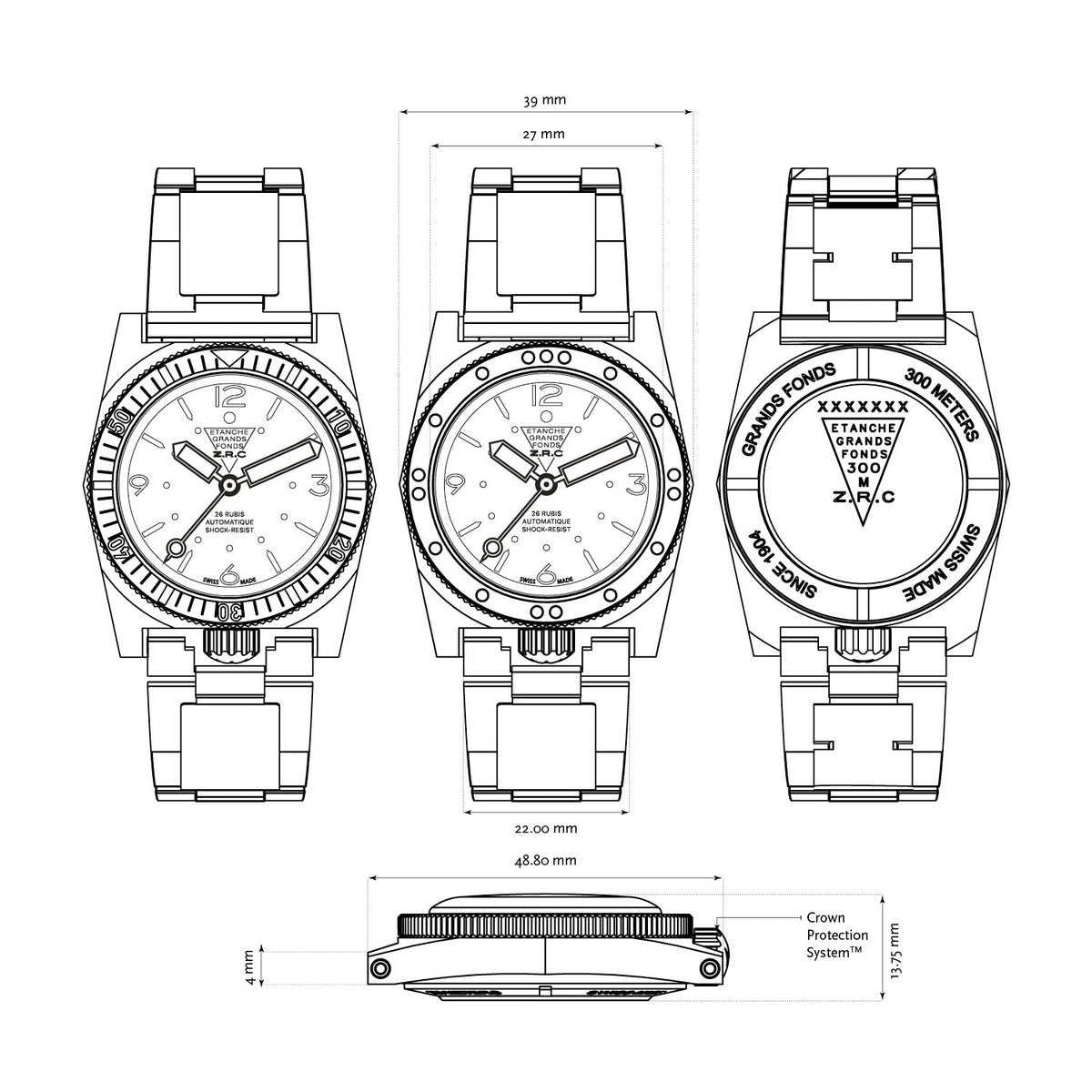 ZRC 1904 - Milanese 39MM