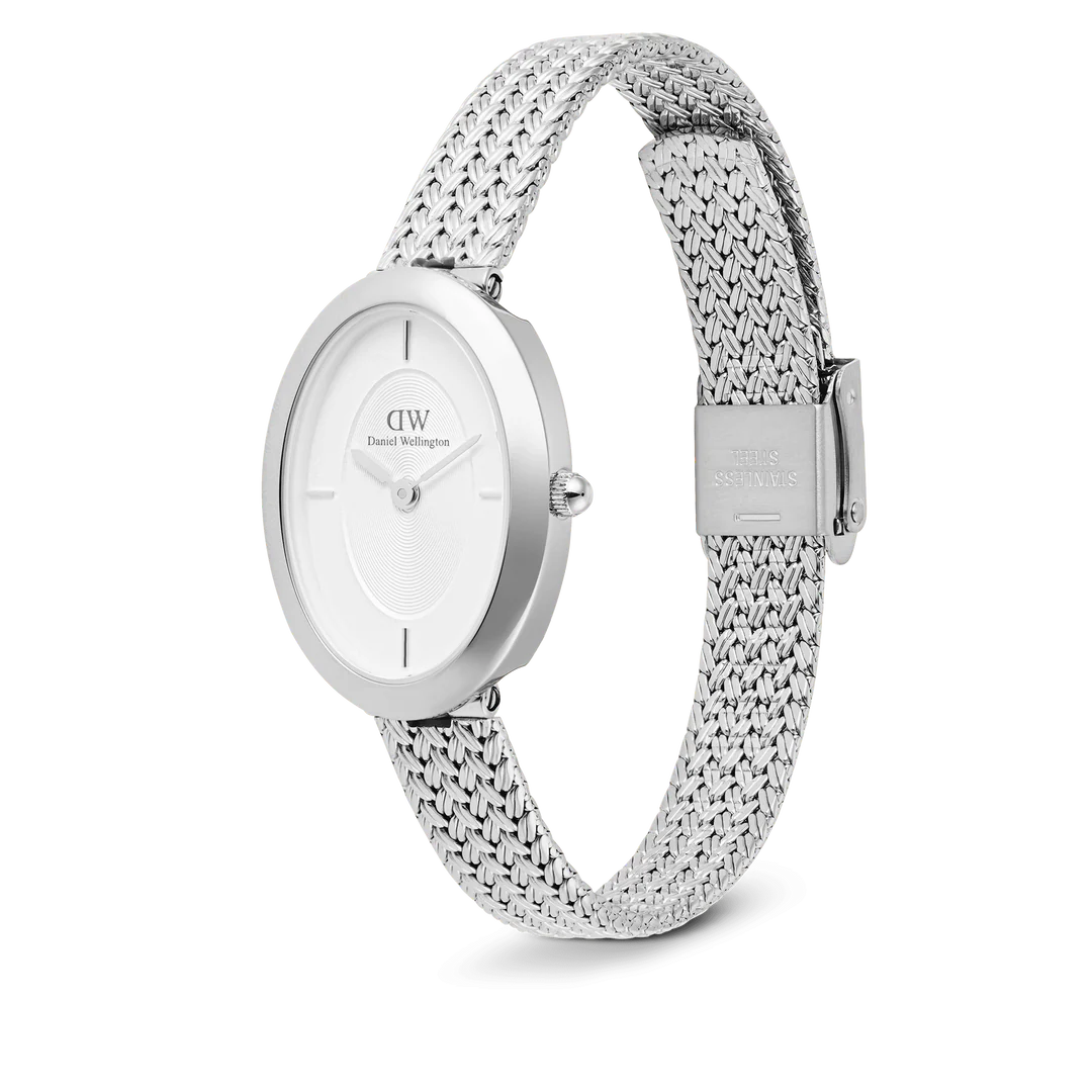 Daniel Wellington Juliette Braided Mesh White Sunray Silver