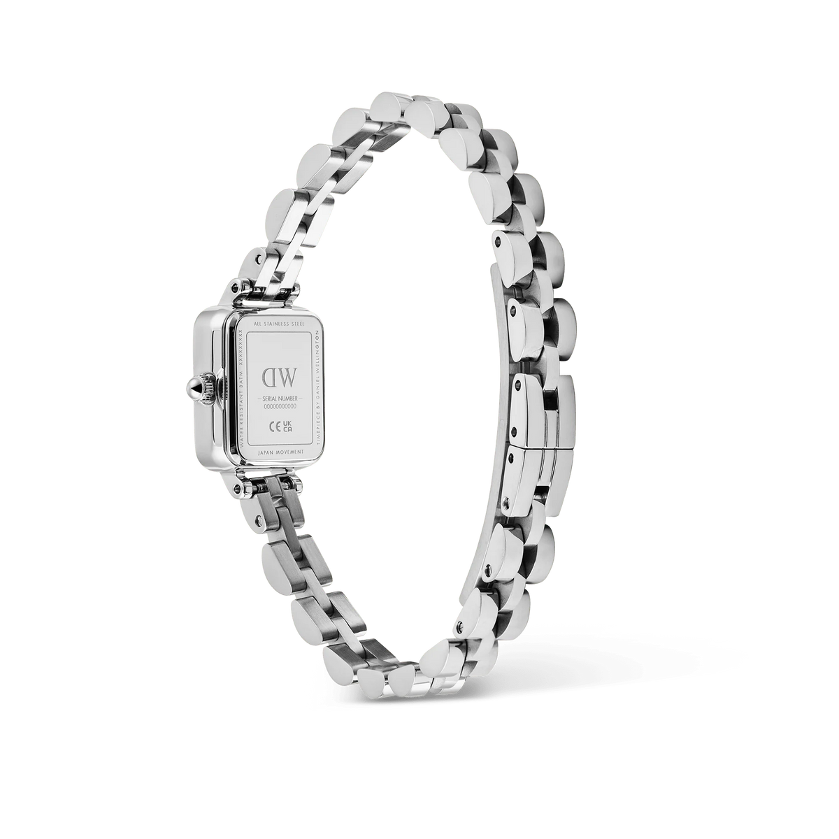 Daniel Wellington Quadro Mini Arch 3-link White Sunray Silver